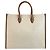 Borsa Tote Michael Kors MK Signature Mirella Marrone Bianco - vista 2