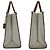 Borsa Tote Michael Kors MK Signature Mirella Marrone Bianco - vista 7