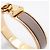 Bracelete Hermès Clic H GP Plated Gold Greige Dourado Cinza - vista 12