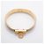 Bracelete Hermès Clic H GP Plated Gold Greige Dourado Cinza - vista 3