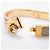 Bracelete Hermès Clic H GP Plated Gold Greige Dourado Cinza - vista 4
