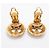 Boucles d'oreilles clips Chanel plaquées or Doré - vue 8