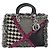 Christian Dior Diorissimo Patchwork Tweed Large Negro