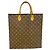 Louis Vuitton Monogram Sac Plat Tote Bag Braun