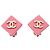 Pendientes de clip Chanel Coco Mark Rosa y Plateado Plata
