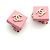 Pendientes de clip Chanel Coco Mark Rosa y Plateado Plata - vista 2