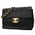 Sac à épaule Chanel en agneau noir