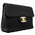 Sac à épaule Chanel en agneau noir - vue 2