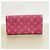 Louis Vuitton Monogram Denim Portefeuille Sarah Long Wallet Fucsia - vista 5