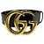 Gucci GG Marmont Ledergürtel aus Legierung Schwarz Golden