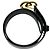 Cinturón de cuero y aleación Gucci GG Marmont Negro Dorado - vista 3