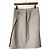 Falda Midi Emporio Armani Beige en Lino con Hebilla
