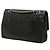 Bolsa de Ombro Chanel Coco Mark Matelassé Double Flap Preto - vista 2