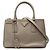 Prada Galleria Handtasche mit Dreiecks-Logo-Plakette Beige