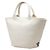 Tote Sac cabas Prada en canapa avec plaque logo triangle Blanc - vue 2