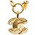 Collar de cadena Chanel Coco Mark Matelassé Dorado - vista 2