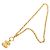 Collar de cadena Chanel Coco Mark Matelassé Dorado - vista 4