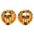 Orecchini a clip rotondi Chanel Coco Mark D'oro - vista 2