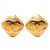 Brincos de pressão Chanel Coco Mark banhados a ouro Dourado