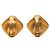 Brincos de pressão Chanel Coco Mark banhados a ouro Dourado - vista 2