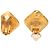 Brincos de pressão Chanel Coco Mark banhados a ouro Dourado - vista 3