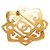 Broche Chanel Coco Mark chapado en oro Dorado - vista 2