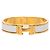 Hermès Hermes Click H PM Charm Armband Weiß Golden