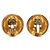 Chanel Vintage Logo Runde Clip-Ohrringe Golden - Ansicht 2
