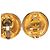 Chanel Vintage Logo Runde Clip-Ohrringe Golden - Ansicht 3