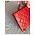 Chanel Borsa a Tracolla in Pelle Matelassé Rossa Rosso - vista 11