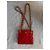 Chanel Borsa a Tracolla in Pelle Matelassé Rossa Rosso - vista 2