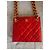 Chanel Borsa a Tracolla in Pelle Matelassé Rossa Rosso - vista 7