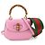 Mini mala de mão Gucci Bamboo Rosa