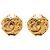 Boucles d'oreilles clips Chanel Coco Mark plaquées or Doré