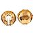 Boucles d'oreilles clips Chanel Coco Mark plaquées or Doré - vue 3