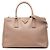 Sac à main Prada Galleria en cuir Saffiano avec plaque logo triangle Rose Beige