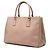 Sac à main Prada Galleria en cuir Saffiano avec plaque logo triangle Rose Beige - vue 2