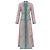 Zimmermann Abito Maxi Indra in Seta Stampata Rosa Blu D'oro Verde
