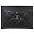 Tarjetero Chanel en piel caviar negra Negro