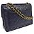 Chanel Vintage Classic Double Flap Quilted Lambskin Medium Marineblau - Ansicht 2