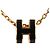 Hermès HERMES Mini Pop H Pendant Necklace Black Golden