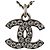 Collar CHANEL F13V con strass y logo Coco Mark Plata