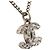 Collar CHANEL F13V con strass y logo Coco Mark Plata - vista 2