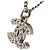 Collar CHANEL F13V con strass y logo Coco Mark Plata - vista 3