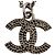Collar CHANEL F13V con strass y logo Coco Mark Plata - vista 7