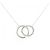 Autre Marque Collar Tiffany & Co. 1837 Interlocking Circle Plata