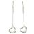 Autre Marque Tiffany Open Heart Hängeohrringe Silber