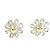 Autre Marque Pendientes de botón Tiffany Daisy Silver Plata
