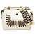 Bolsa de Ombro Fendi Click Chain em Couro Branco