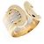 Anello Cartier 2C in oro rosa bianco e giallo 18K D'oro